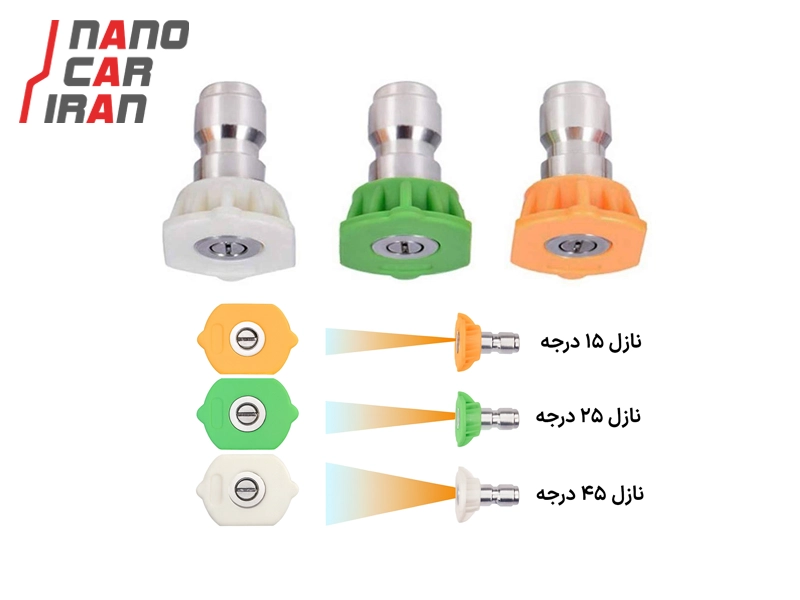 کیت سه عددی نازل آب فوم گان و گان کف پاش